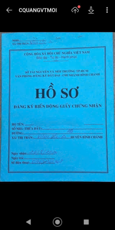 Bán đất mặt tiền Vĩnh Lộc A, Bình Chánh – Giá tốt đầu tư