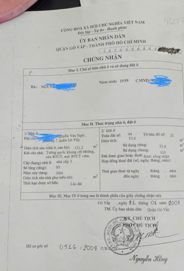 BÁN NHÀ CHÍNH CHỦ – GÒ VẤP – GẦN NGÃ 5 CHUỒNG CHÓ – GIÁ 6,3 TỶ